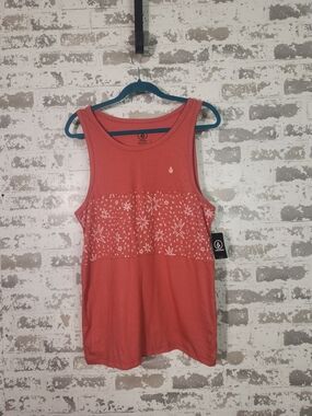 Volcom Mens  Coral Tank Top with Star Print